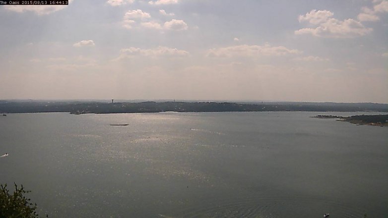 Lake Travis webcam, August 13, 2015 3:50 PM CT