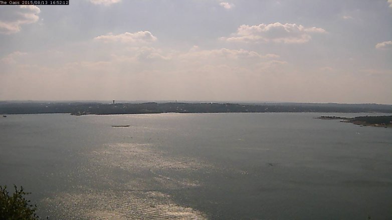 Lake Travis webcam, August 13, 2015 4:00 PM CT