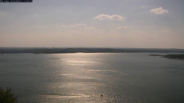 Lake Travis webcam, August 13, 2015 4:25 PM CT