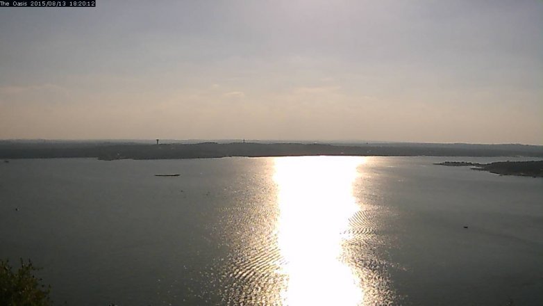 Lake Travis webcam, August 13, 2015 5:25 PM CT