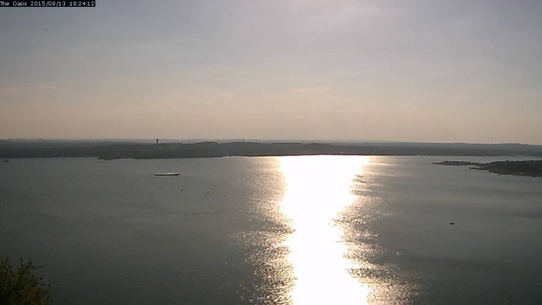 Lake Travis webcam, August 13, 2015 5:30 PM CT