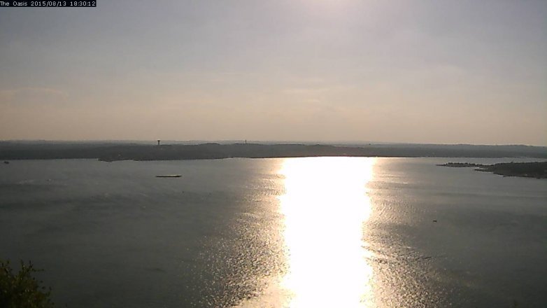 Lake Travis webcam, August 13, 2015 5:35 PM CT
