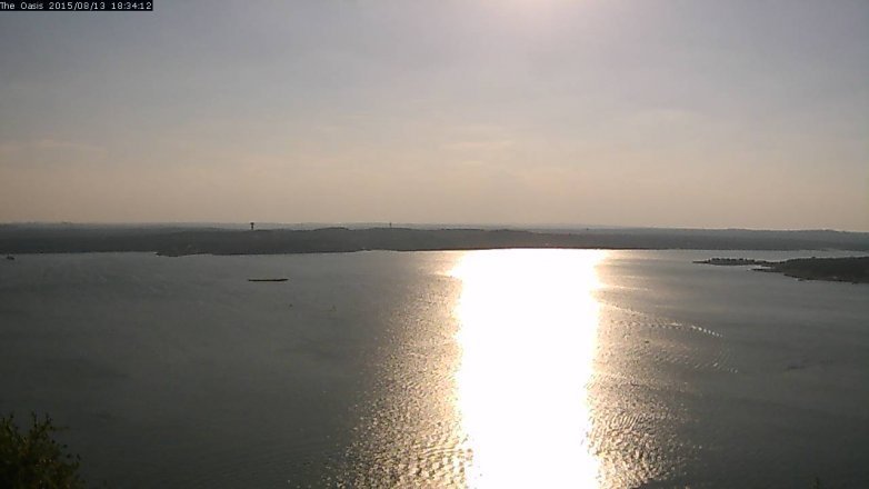 Lake Travis webcam, August 13, 2015 5:40 PM CT