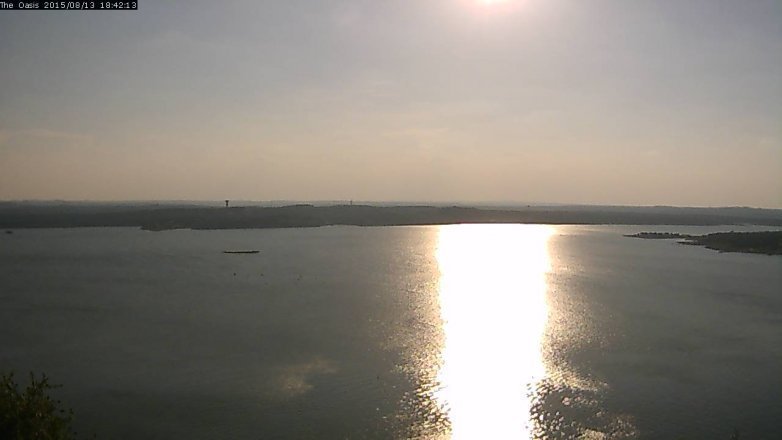 Lake Travis webcam, August 13, 2015 5:50 PM CT