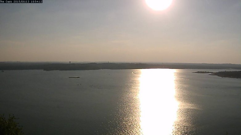 Lake Travis webcam, August 13, 2015 6:00 PM CT