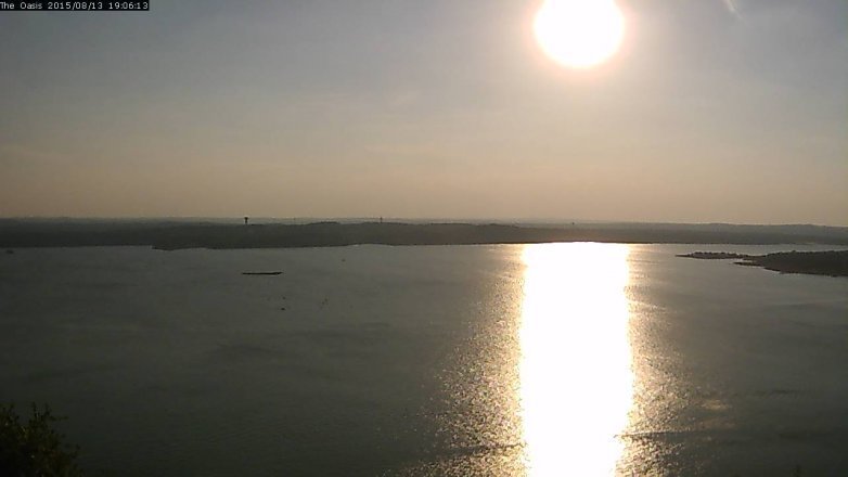 Lake Travis webcam, August 13, 2015 6:10 PM CT