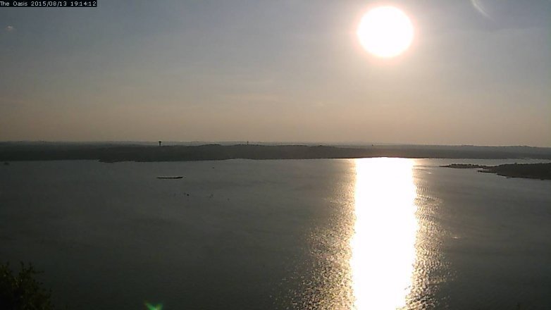 Lake Travis webcam, August 13, 2015 6:20 PM CT