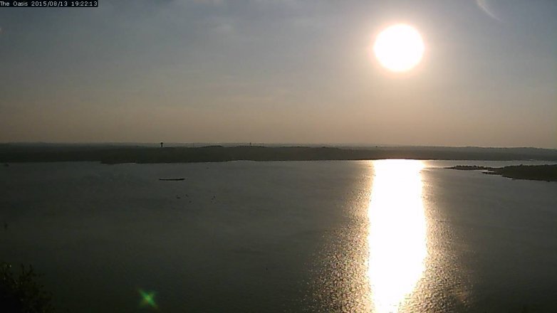 Lake Travis webcam, August 13, 2015 6:30 PM CT