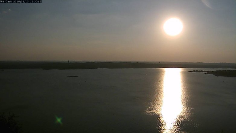 Lake Travis webcam, August 13, 2015 6:35 PM CT