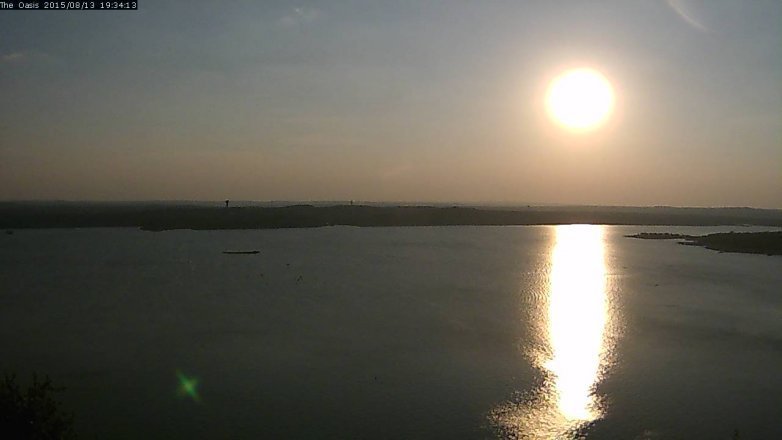 Lake Travis webcam, August 13, 2015 6:40 PM CT