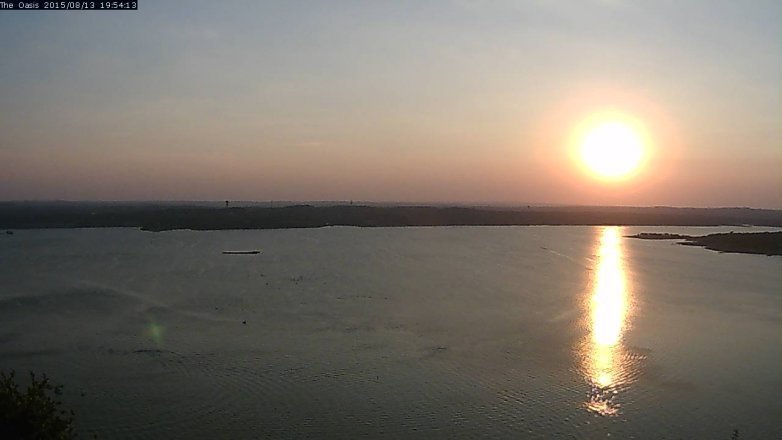 Lake Travis webcam, August 13, 2015 7:00 PM CT