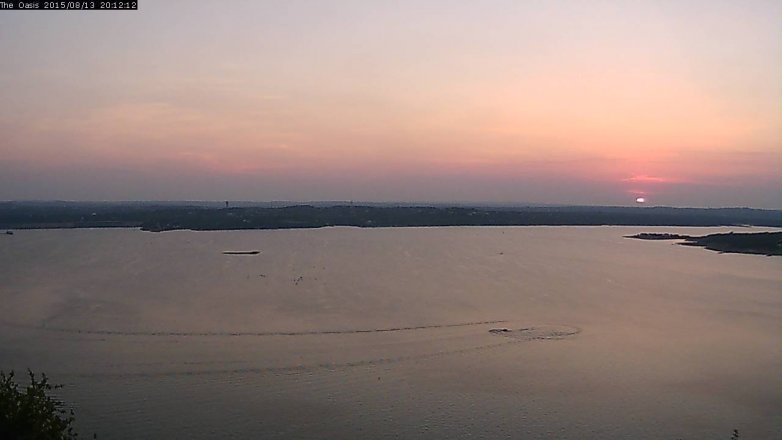 Lake Travis webcam, August 13, 2015 7:20 PM CT
