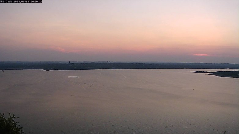 Lake Travis webcam, August 13, 2015 7:25 PM CT