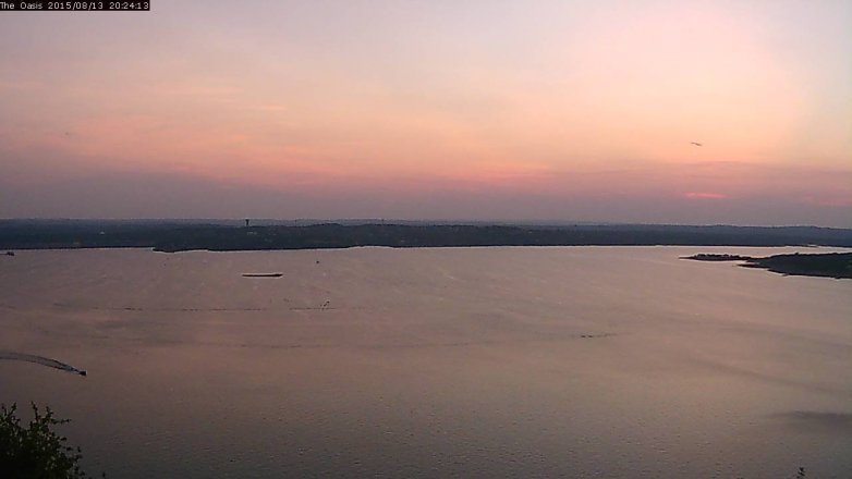Lake Travis webcam, August 13, 2015 7:30 PM CT