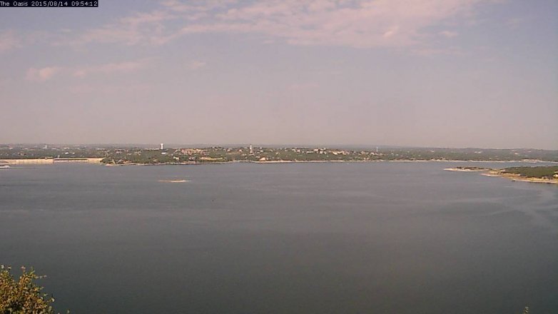Lake Travis webcam, August 14, 2015 9:00 AM CT