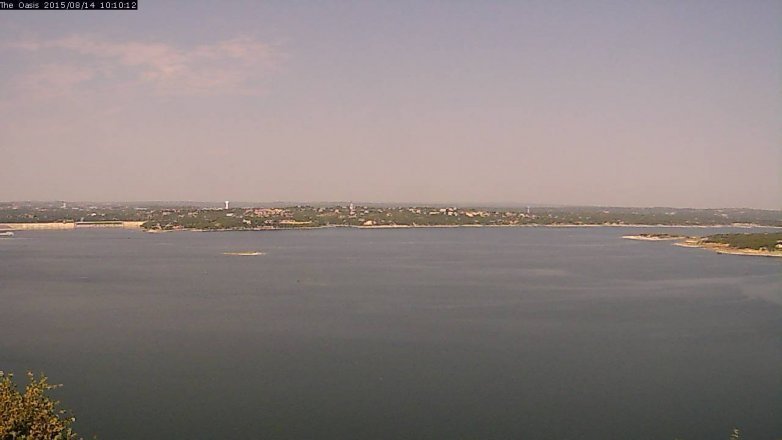 Lake Travis webcam, August 14, 2015 9:15 AM CT