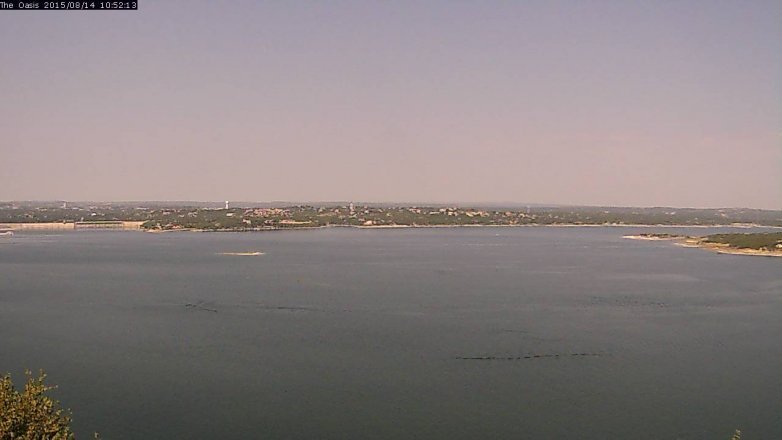 Lake Travis webcam, August 14, 2015 10:00 AM CT
