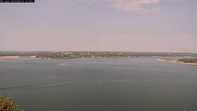 Lake Travis webcam, August 14, 2015 10:15 AM CT