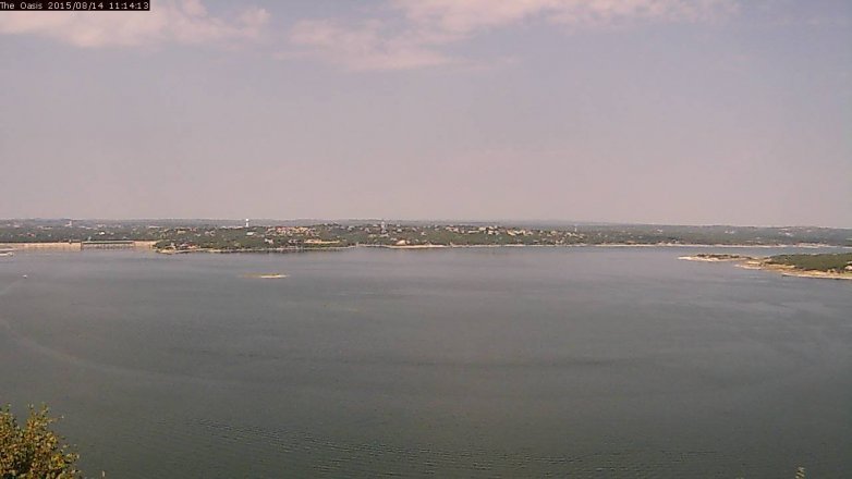 Lake Travis webcam, August 14, 2015 10:20 AM CT