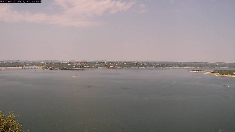 Lake Travis webcam, August 14, 2015 10:25 AM CT
