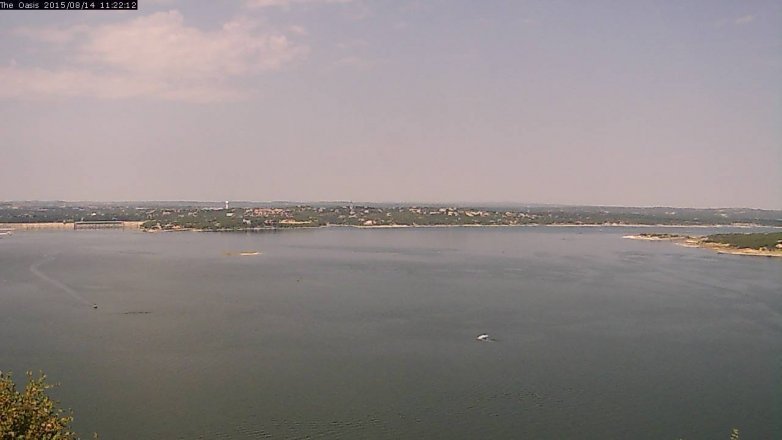Lake Travis webcam, August 14, 2015 10:30 AM CT