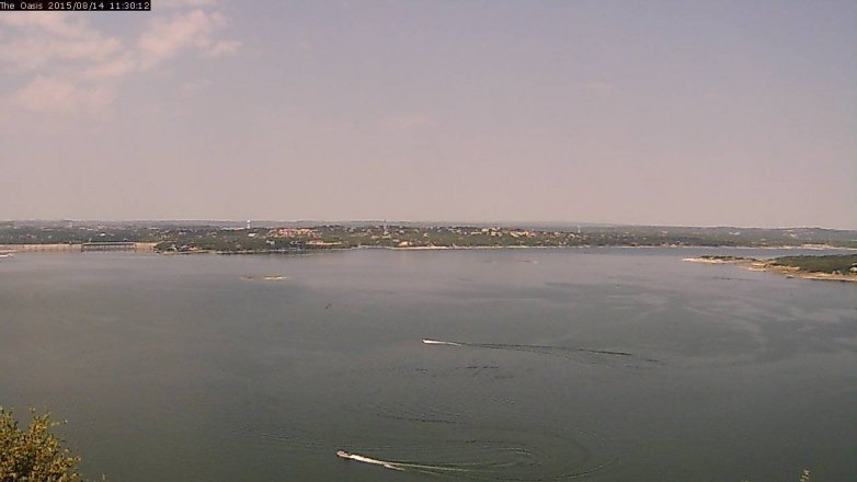 Lake Travis webcam, August 14, 2015 10:35 AM CT