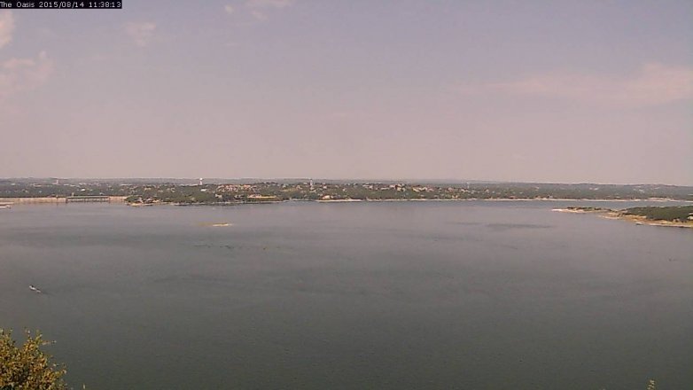 Lake Travis webcam, August 14, 2015 10:45 AM CT