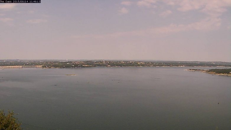 Lake Travis webcam, August 14, 2015 10:50 AM CT