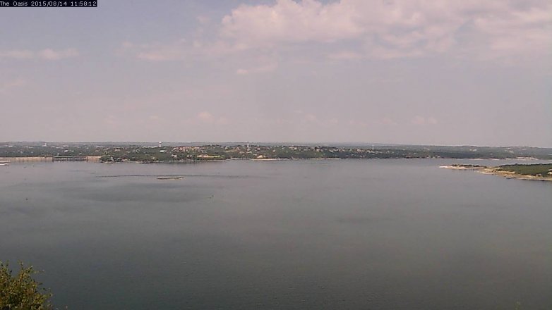 Lake Travis webcam, August 14, 2015 11:05 AM CT