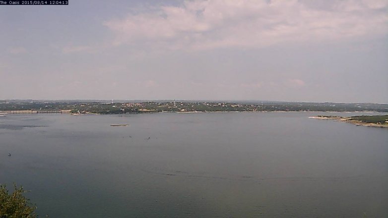 Lake Travis webcam, August 14, 2015 11:10 AM CT