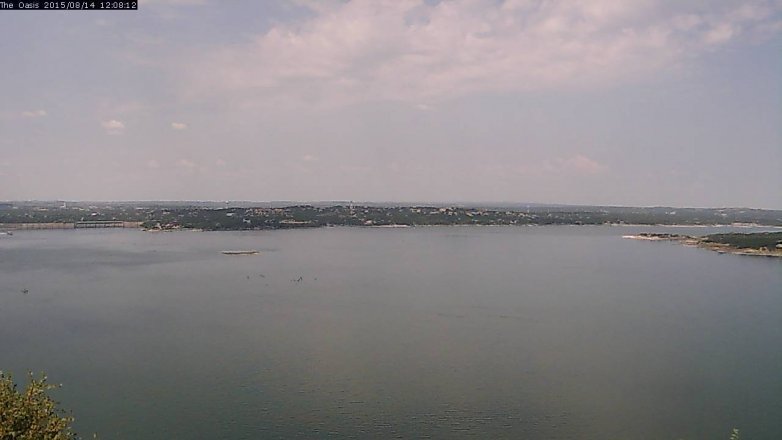 Lake Travis webcam, August 14, 2015 11:15 AM CT