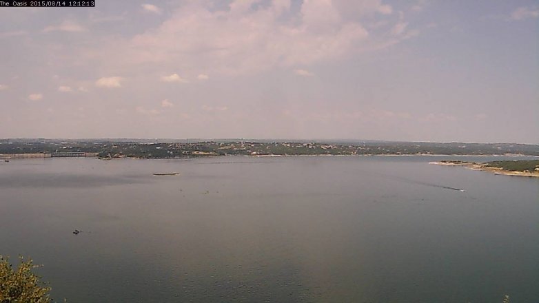 Lake Travis webcam, August 14, 2015 11:20 AM CT