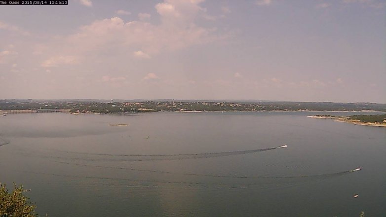 Lake Travis webcam, August 14, 2015 11:25 AM CT