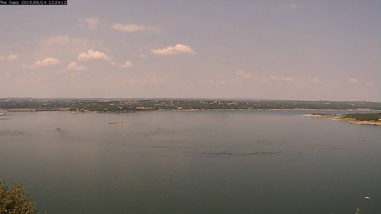 Lake Travis webcam, August 14, 2015 11:30 AM CT