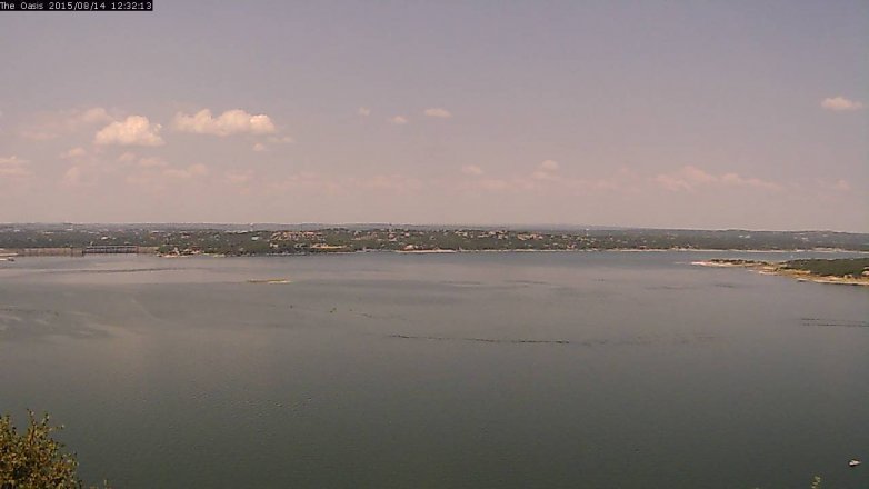 Lake Travis webcam, August 14, 2015 11:40 AM CT