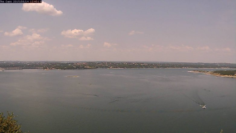 Lake Travis webcam, August 14, 2015 11:45 AM CT
