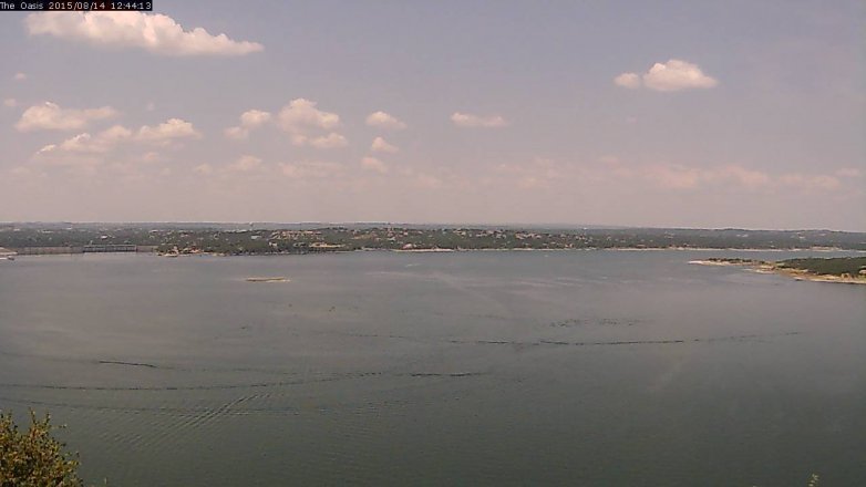 Lake Travis webcam, August 14, 2015 11:50 AM CT