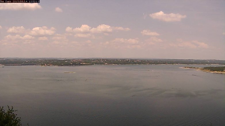 Lake Travis webcam, August 14, 2015 12:00 PM CT