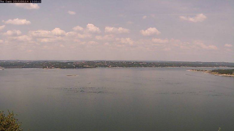 Lake Travis webcam, August 14, 2015 12:05 PM CT