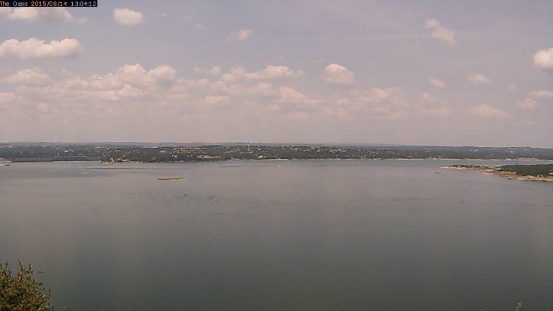 Lake Travis webcam, August 14, 2015 12:10 PM CT