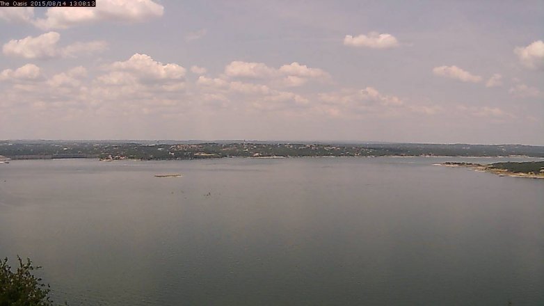 Lake Travis webcam, August 14, 2015 12:15 PM CT