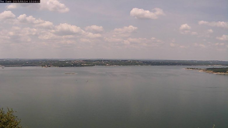 Lake Travis webcam, August 14, 2015 12:25 PM CT