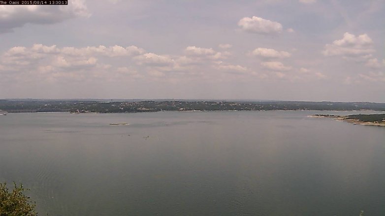 Lake Travis webcam, August 14, 2015 12:35 PM CT