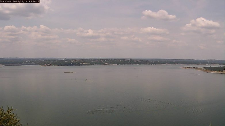 Lake Travis webcam, August 14, 2015 12:40 PM CT