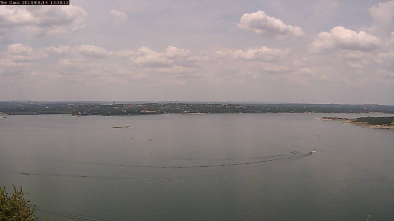 Lake Travis webcam, August 14, 2015 12:45 PM CT
