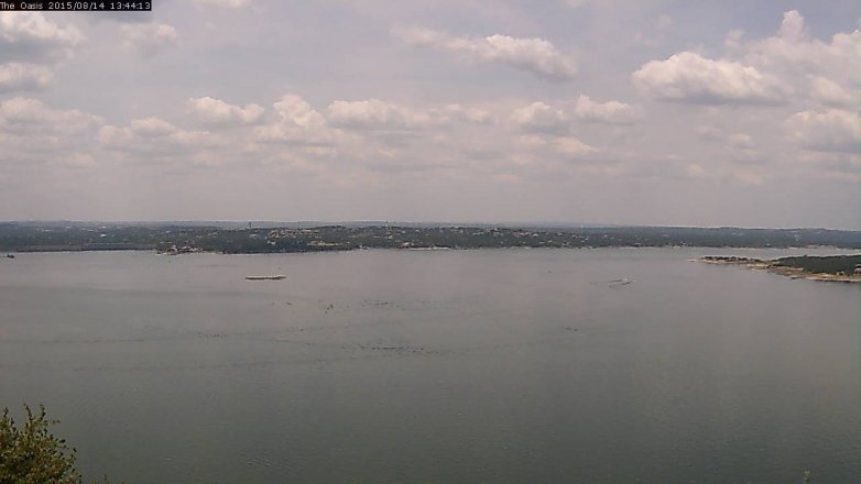 Lake Travis webcam, August 14, 2015 12:50 PM CT