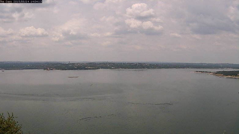Lake Travis webcam, August 14, 2015 1:10 PM CT