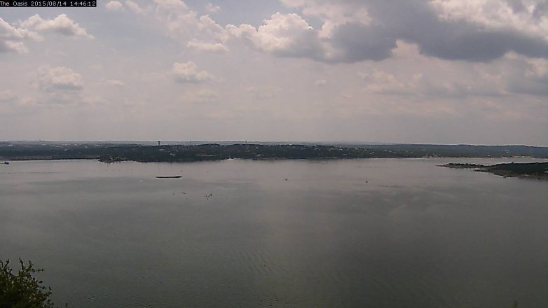 Lake Travis webcam, August 14, 2015 1:50 PM CT