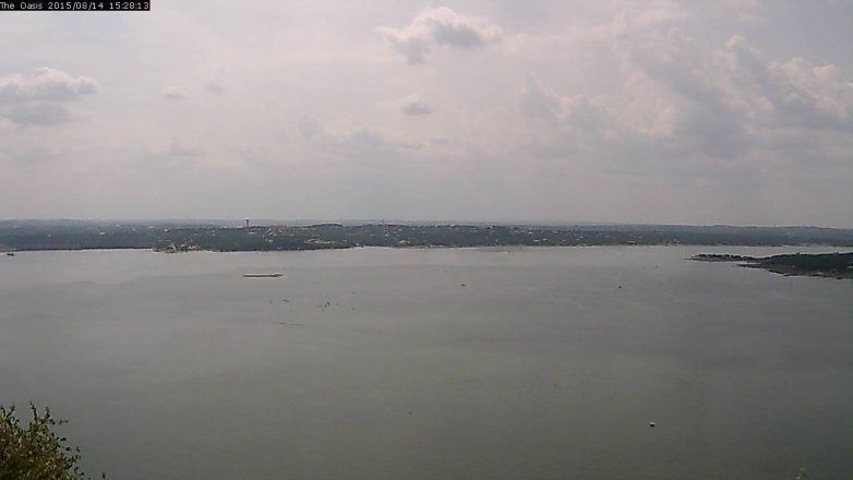Lake Travis webcam, August 14, 2015 2:35 PM CT