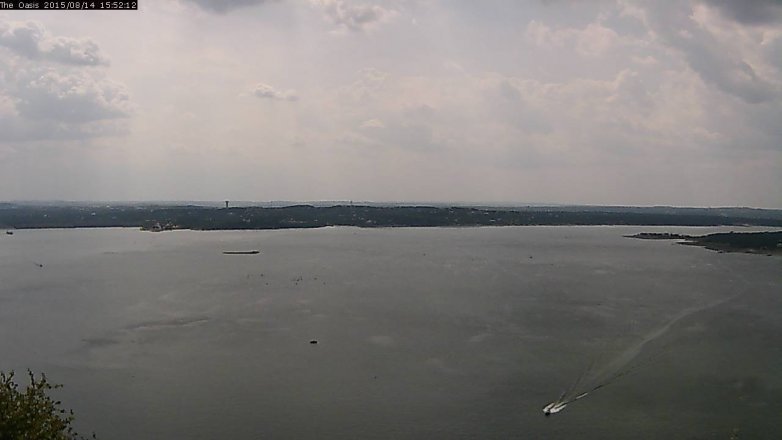 Lake Travis webcam, August 14, 2015 3:00 PM CT